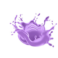 Sweet Purple Grapes in juice splash isolated on transparent background