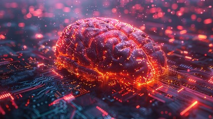 Neural circuit and electronic cyber brain in a quantum computing system, artificial intelligence technology, biotechnology and machine learning concept