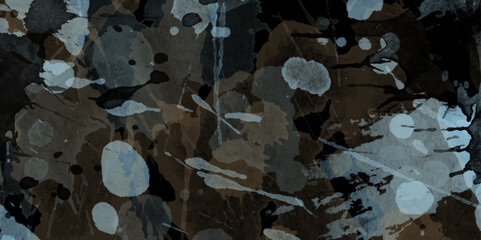 Natural granite with different pebbles in black and gray shades of color is called Nero Marinade. Close up textured of stone background. Elegant marble aesthetics. Old grunge textures with scratch.