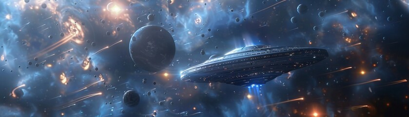 UFO and spaceship convergence in a 3D dark universe exploration