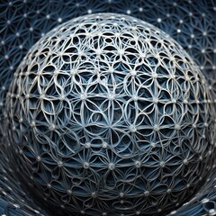 Showcase the intricate patterns created by the network of atoms within a material
