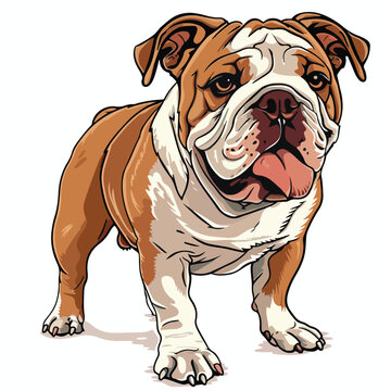 Bulldog Clipart Clipart isolated on white background