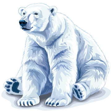 Chilly Polar Bear Clipart Clipart isolated on white background