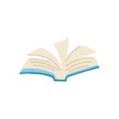 paper book open cartoon vector illustration