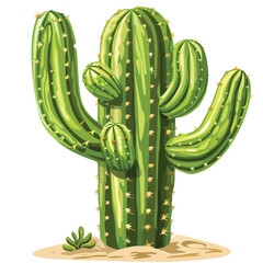 Desert Cactus Clipart Clipart isolated on white backgroud