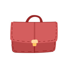 suitcase briefcase leather cartoon vector illustration