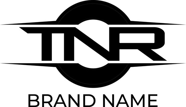TNR wheel initial logo design vector