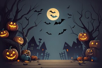 Happy Halloween Orange Background