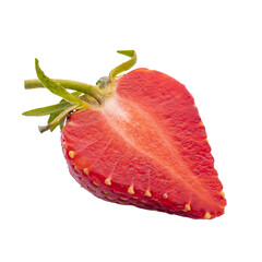 Fresh strawberry isolated on a transparent background