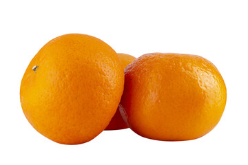 Fresh mandarin oranges fruit isolated on a transparent background