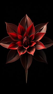 Black and red flower