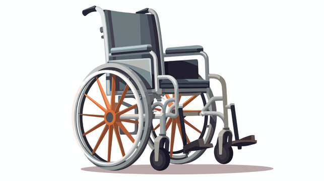 Empty Wheelchair on a white background. .. flat vector