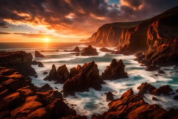 Obraz premium sunset on the beach