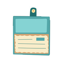 bank checkbook cartoon vector illustration