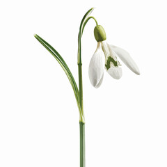 Snowdrop isolated on white background