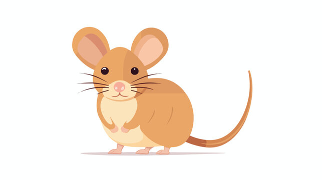 Flat icon of mouse  flat vector isolated on white background