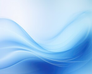 Fototapeta premium Blue background vector presentation design template with abstract curved lines and soft light