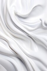 White fabric with wave pattern