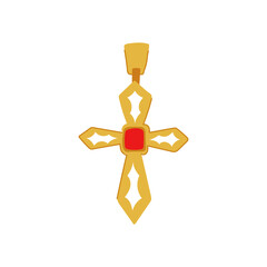 bible cross christian cartoon vector illustration