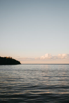coastline at lake Winnipeg in summer