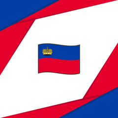 Liechtenstein Flag Abstract Background Design Template. Liechtenstein Independence Day Banner Social Media Post. Liechtenstein
