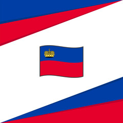Liechtenstein Flag Abstract Background Design Template. Liechtenstein Independence Day Banner Social Media Post. Liechtenstein Design