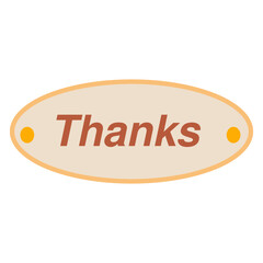 thanks retro style sticker