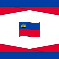 Liechtenstein Flag Abstract Background Design Template. Liechtenstein Independence Day Banner Social Media Post. Liechtenstein Vector