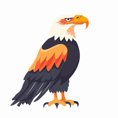 Obraz premium Striking Cartoon Bald Eagle Illustration, Svg Clipart