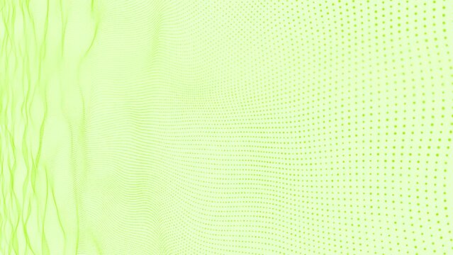 3D modern wave halftone circular dots lime green color professional background