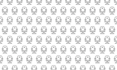 Theater chairs icon pattern on white background. Vector Illustration