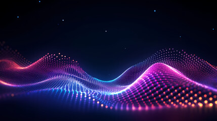 Abstract digital wave technology background