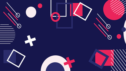 Obraz premium shape abstract memphis background