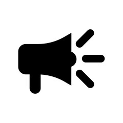 megaphone toa loud speaker sign on a white background vector