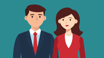 Fototapeta na wymiar High-Quality Business Man and Woman Vector Art for Your Professional Ventures