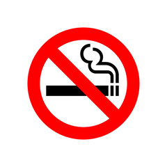 no smoking sign on white background