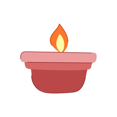 greeting diwali lamp cartoon vector illustration