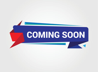 Coming soon banner design templete with abstract background. Vector Illustration.
