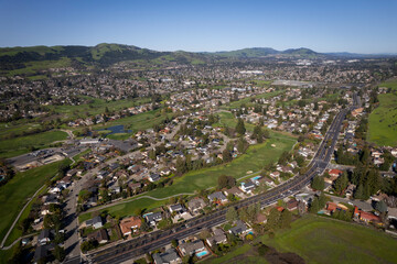 Fototapeta na wymiar Green Hills in San Ramon, San Francisco East Bay, California
