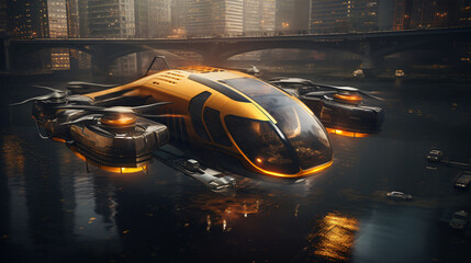 Floating taxi drones