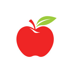 Apple icon. Flat icon on white background. Vector illustration