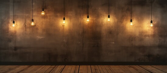 lights mounted on a blank wall