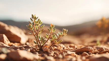 Ingelijste posters Focused desert plant with defocused background © Anas