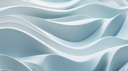 Fototapeta premium Abstract 3D White Waves Background Design.
