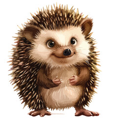 Happy Hedgehog Clipart isolated on white background