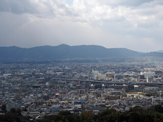 Fototapeta na wymiar 京都　伏見稲荷大社　四ッ辻からの西の方角の眺望