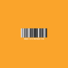 Simple barcode digital vector concept design