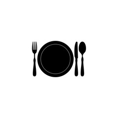Logo restaurant icon isolated on transparent background