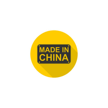 Made in China icon isolated on transparent background