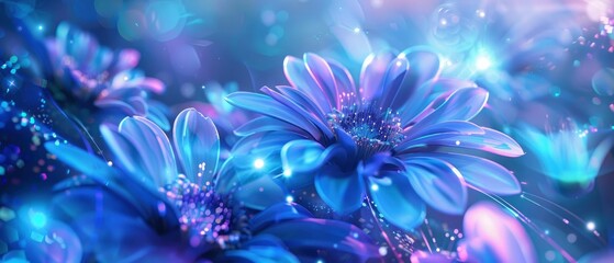 Dainty Blue Daisy Flower Wallpapers